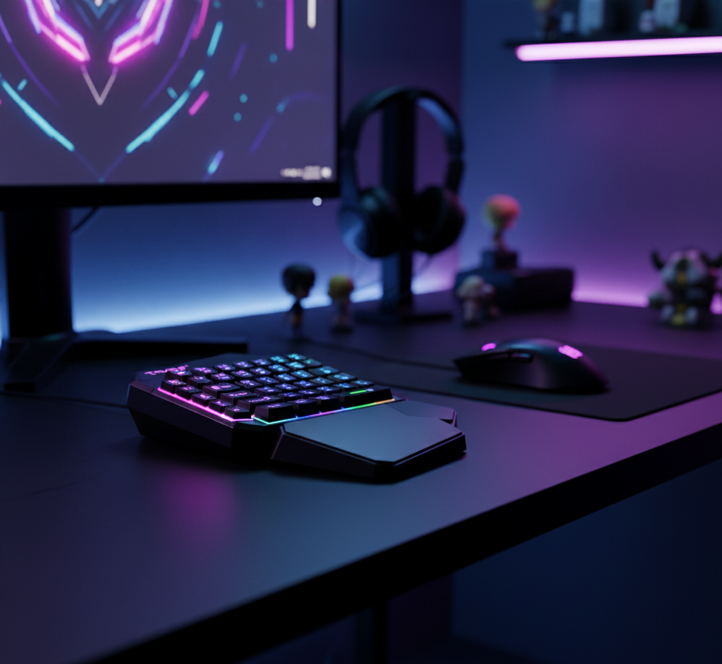 T-WOLF T19 – Clavier Mécanique à Une Main RGB pour Jeu + Brosse de Nettoyage Offerte thumbnail 5