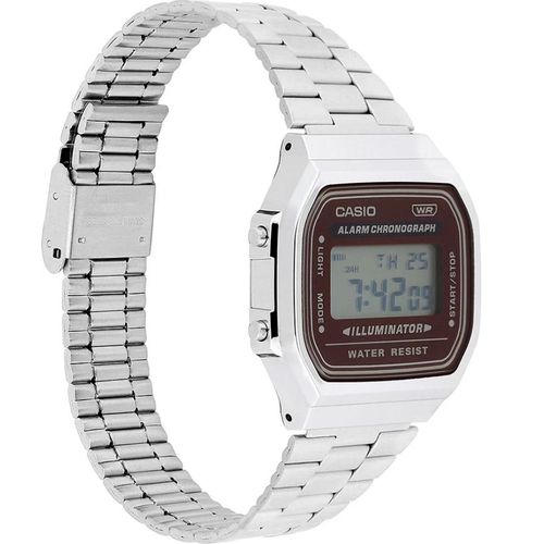 Montre Unisexe Numérique Rétro éclairage Bracelet acier inoxydable