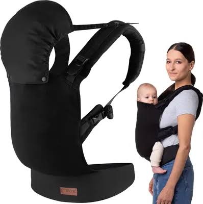 MoMi COLLET – Porte-Bébé Ergonomique et Physiologique – Portage Avant / Arrière – Réglable – Jusqu’à 15 kg - Couleur aléatoire
