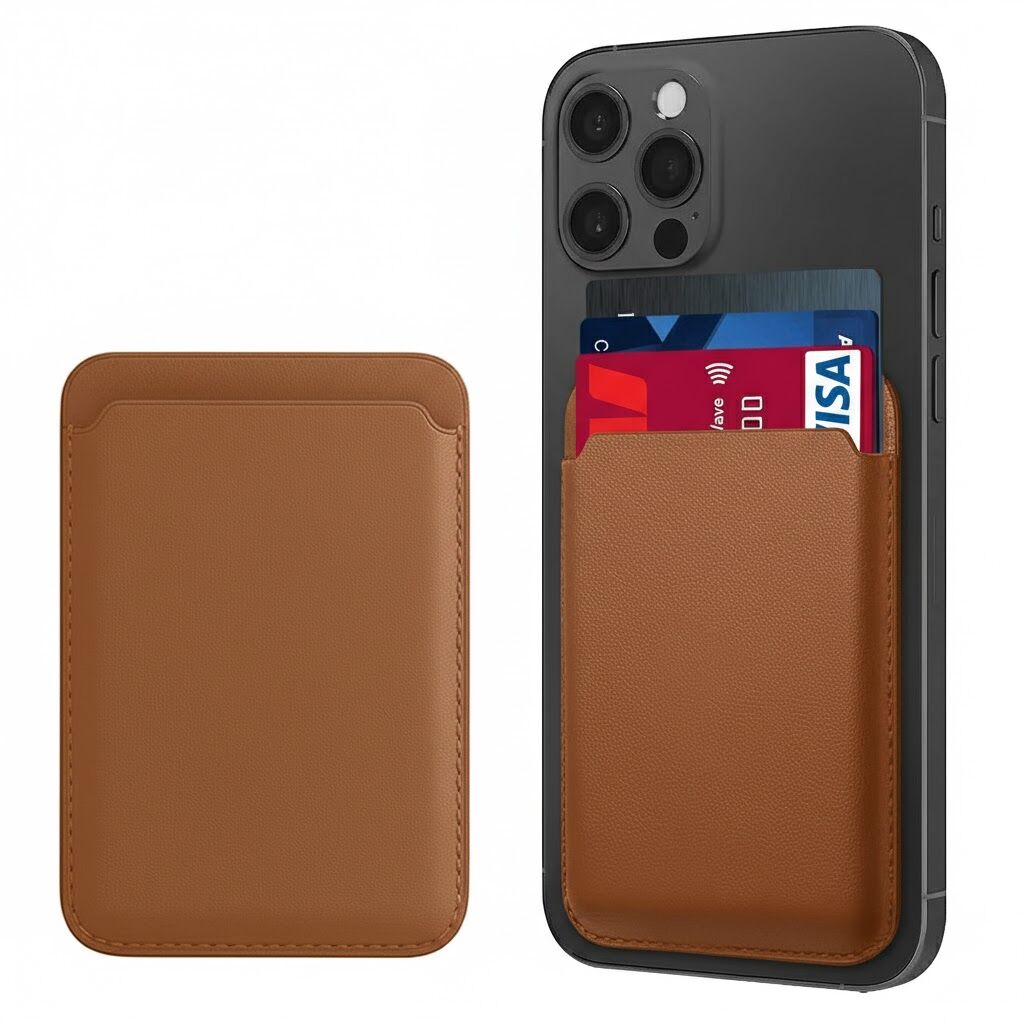 Portefeuille Magsafe En Cuir – Porte-cartes Magnétique Pour Iphone (jusqu’à 3 Cartes)