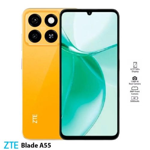 Smartphone GSM 4G Blade A55 64 Go - RAM 12 Go (4+8) - 6,75" 13MP - Empreinte digitale - 5000mAh - Orange
