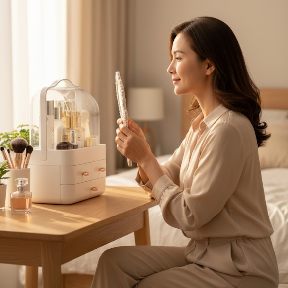 Organisateur Maquillage Premium LD-288 Étanche & Anti-Poussière Grand Espace Design Moderne & Portable thumbnail 7