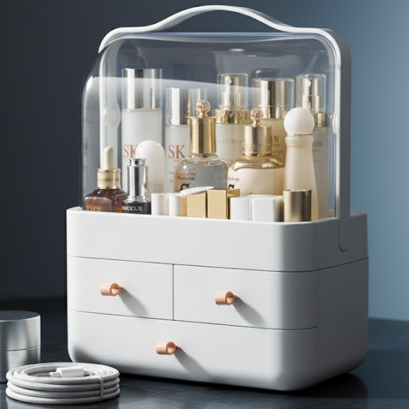 Organisateur Maquillage Premium LD-288 Étanche & Anti-Poussière Grand Espace Design Moderne & Portable thumbnail 8