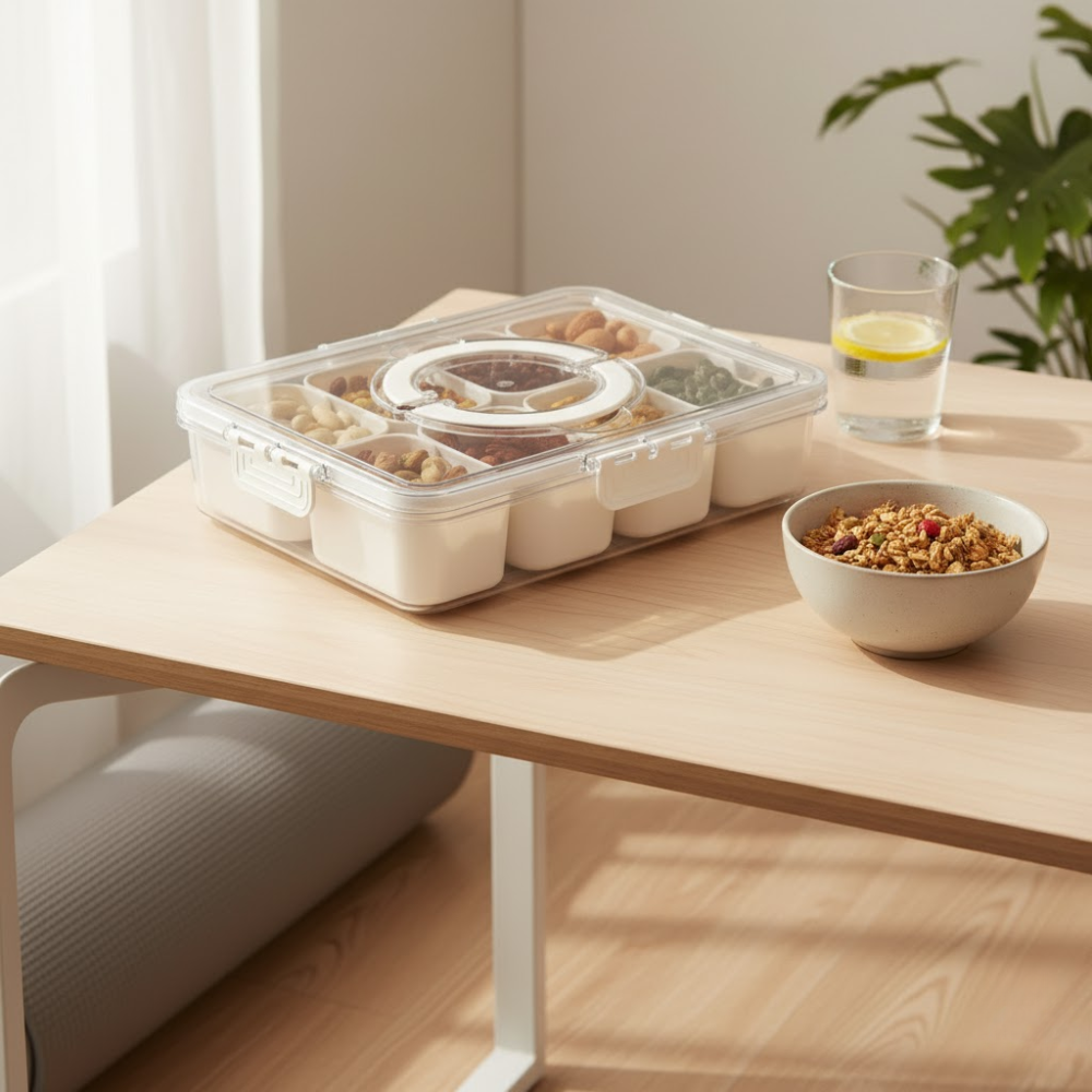 Boîte de Rangement Alimentaire Rectangulaire Compartiments Amovibles Idéale Snacks & Organisation Cuisine thumbnail 3