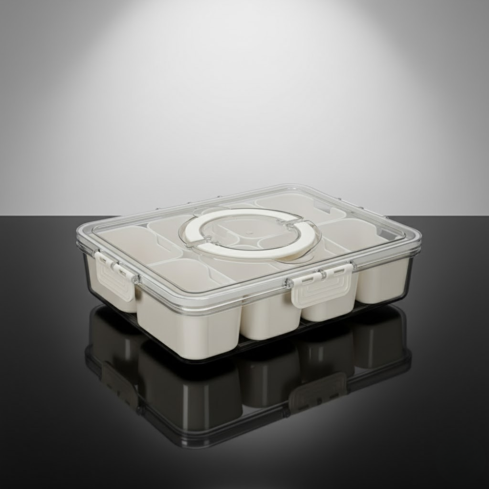 Boîte de Rangement Alimentaire Rectangulaire Compartiments Amovibles Idéale Snacks & Organisation Cuisine thumbnail 6