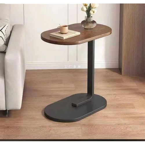 Table basse en C, table d'appoint ou de chevet, encastrable et compacte pour salon, gain de place portable.