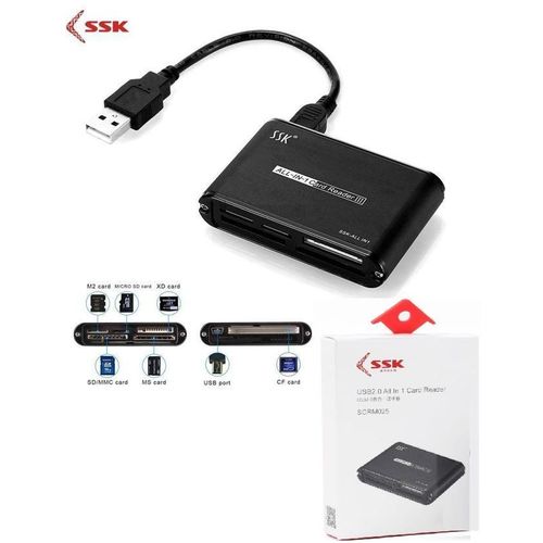 Lecteur de carte mémoire USB 2.0 SCRM025 All In 1 Card Reader III multifonction