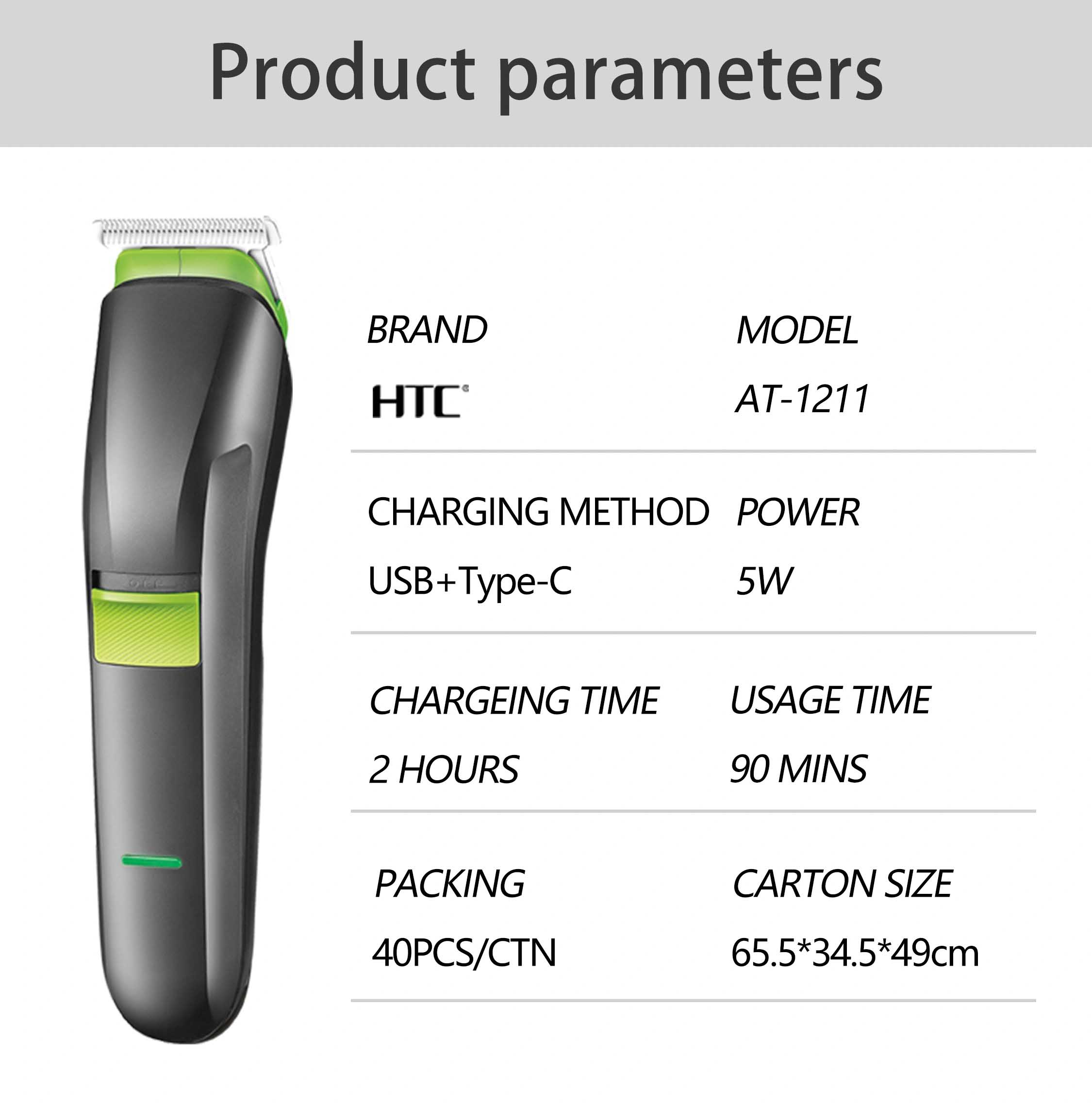 HTC AT-1211 – Kit de Toilettage 4 en 1 pour Hommes | Design de Luxe thumbnail 4