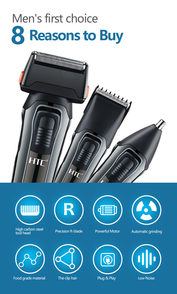 Tondeuse  AT-1088 Rechargeable Multifonction 3 in 1 cheveux barbes nez oreilles thumbnail 3