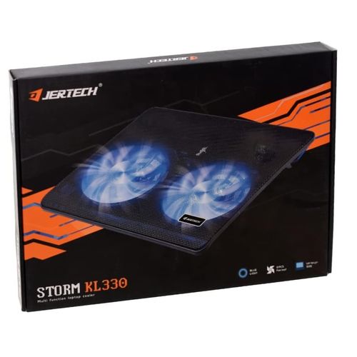 Refroidisseur pour ordinateur portable 2 ventilateurs kl330 avec lumière bleu