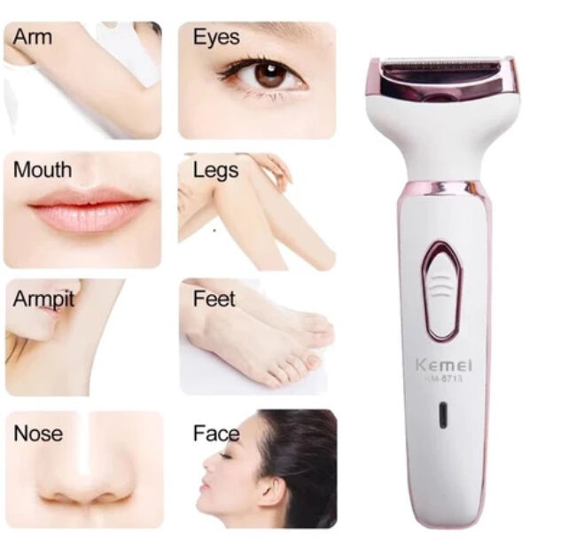 4-en-1 Rasoir Électrique Rechargeable pour Femmes, Épilateur Portable avec Chargement USB thumbnail 3