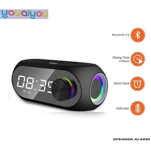 YY-801 haut parleur RGB musique Radio reveil Bluetooth lumière RGB carte TF Fm