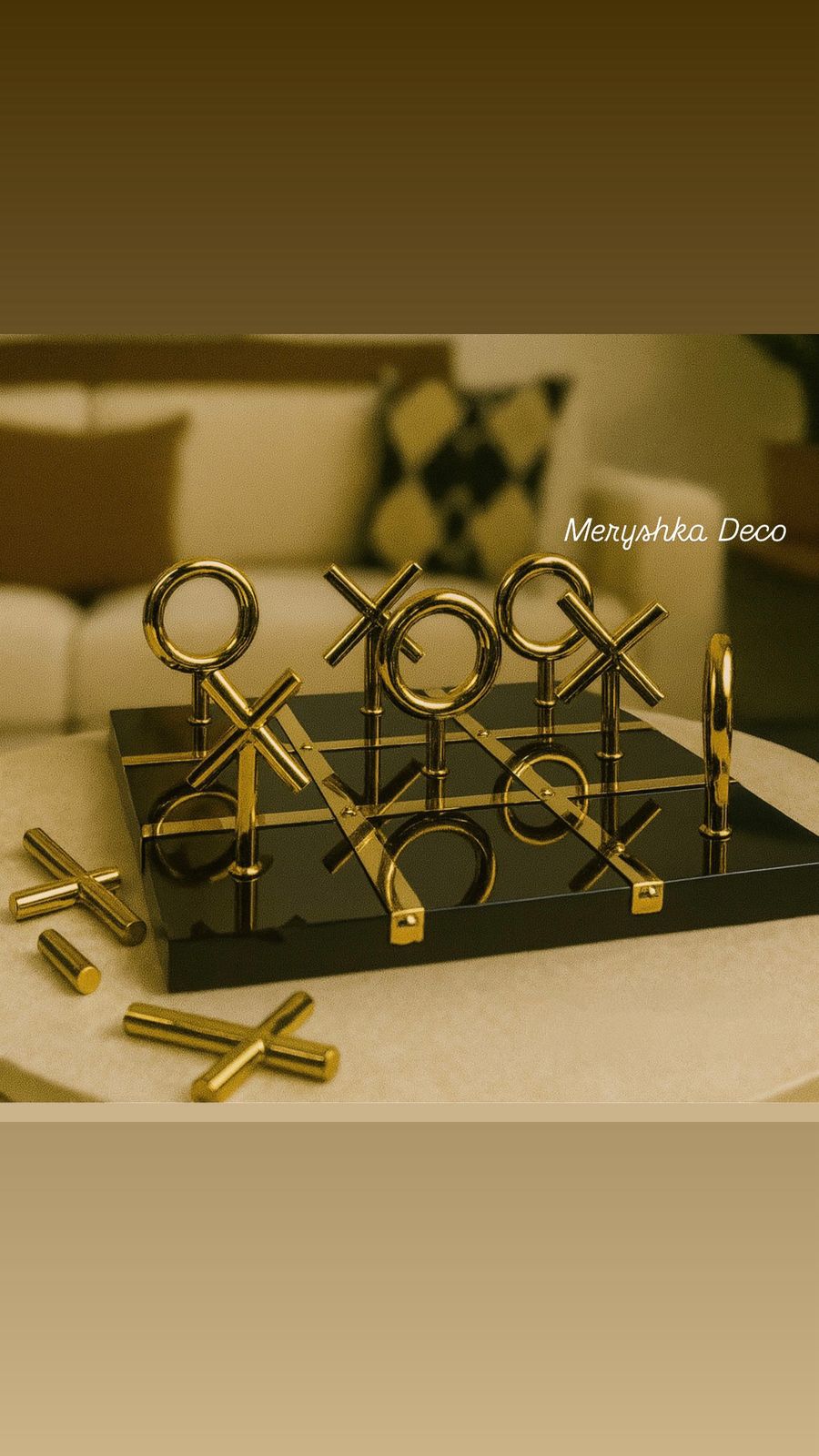 Jeu de Morpion Doré