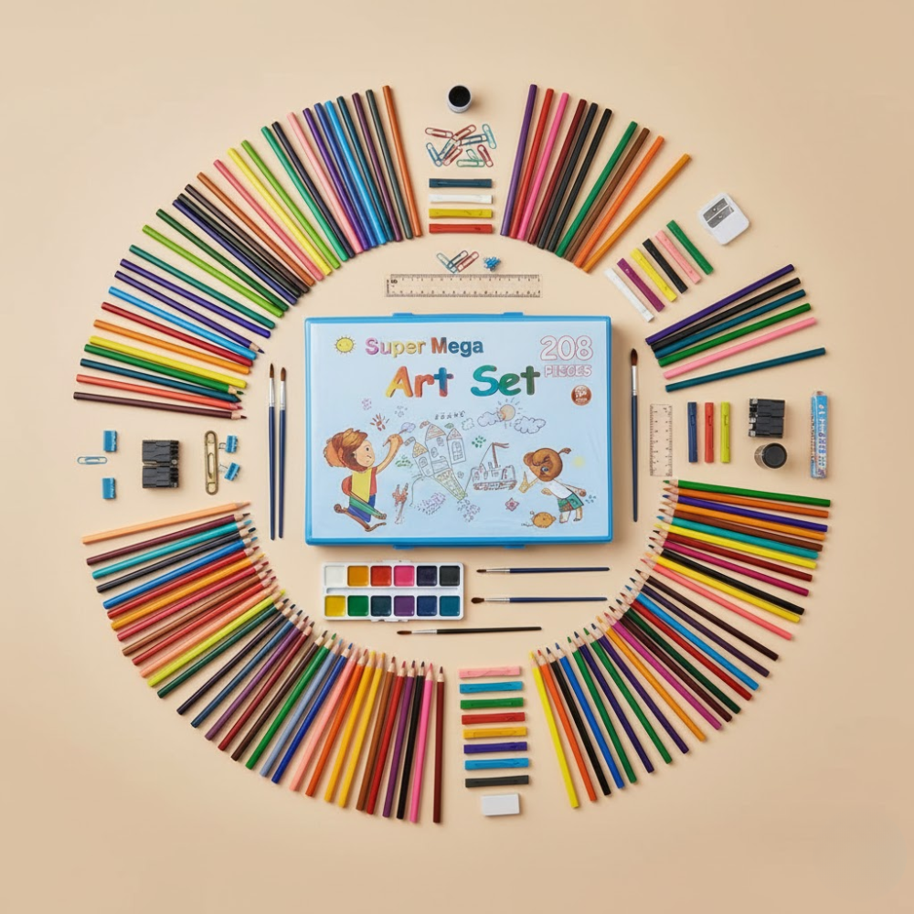 Coffret De Coloriage Enfants – Mega Art Set 208 Pièces thumbnail 4