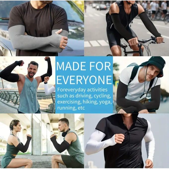 3 Paires de Manchons de Bras Été Respirants avec Trou Pouce pour Sport et Activités Extérieures thumbnail 4