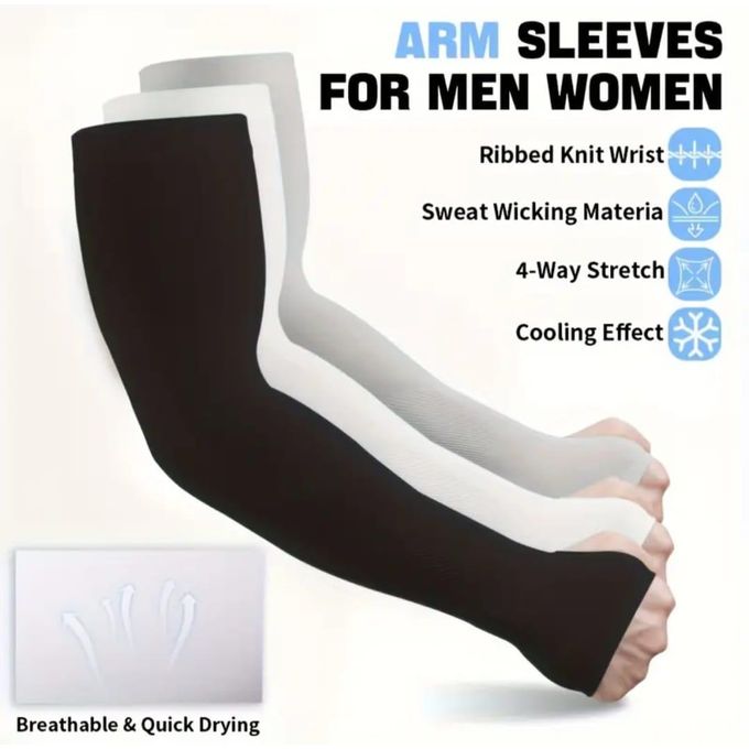 3 Paires de Manchons de Bras Été Respirants avec Trou Pouce pour Sport et Activités Extérieures thumbnail 6