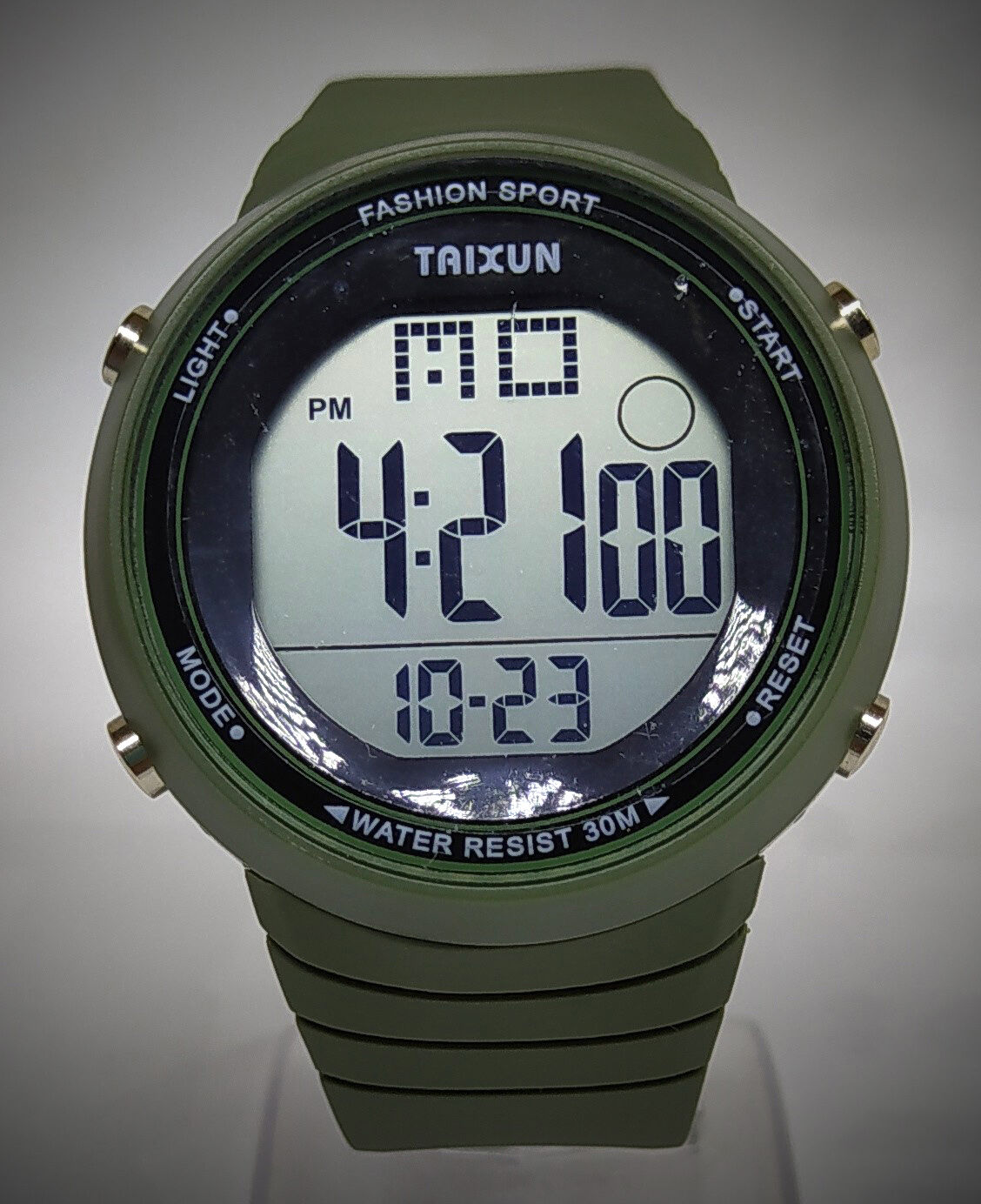 Montre Sport élégante Numérique Multifonction water-résistant 30m vert-M