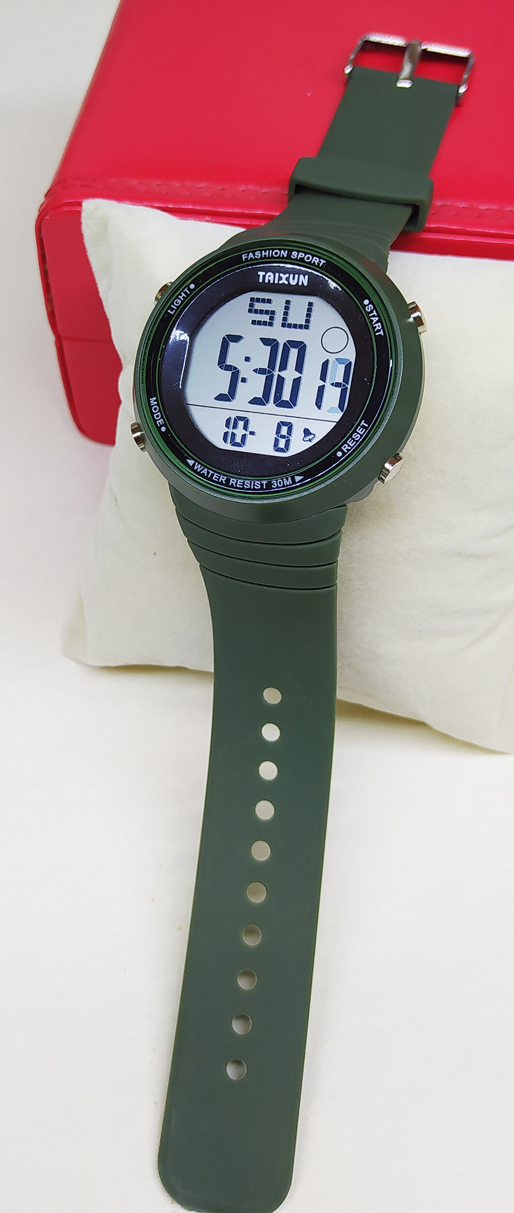 Montre Sport élégante Numérique Multifonction water-résistant 30m vert-M thumbnail 4