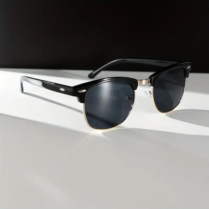 Lunettes vintage homme – Monture métal semi-rimless, design ovale chic et professionnel thumbnail 3