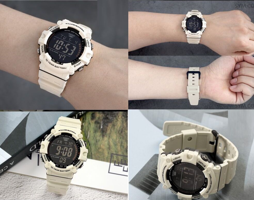Montre Homme Bracelet en plastique Pile longue duree Étanche à 100m-ae-1500wh-8b2vdf