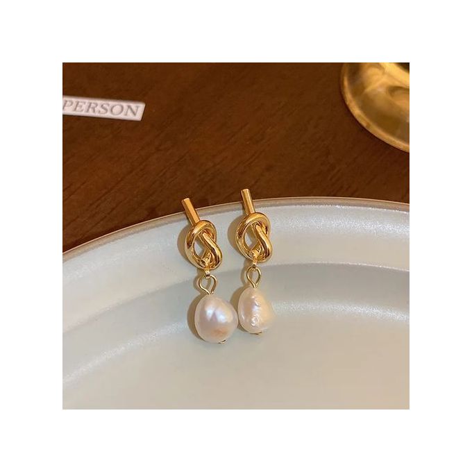 Boucles D’oreilles Perles Plates – Style Coréen Chic, Élégance Moderne pour Femme thumbnail 4