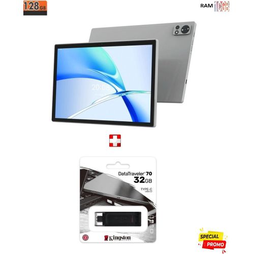 Tablette Nouvelle + Pochette+ Screen+ Pen-Gray+ Kingston + Clé Type-C  / 32GB