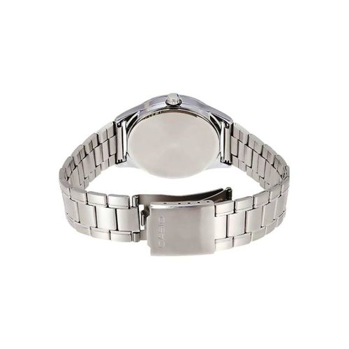 Montre Homme Quartz Analogique Cadran Noir Bracelet Acier Inoxydable