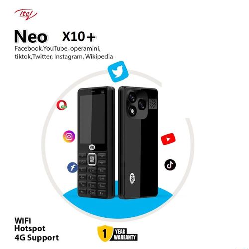 Telephone gsm NEO X10+ 4G point d'accès Wi-Fi 2500mah Big Screen-Black