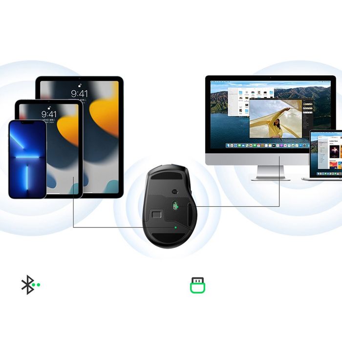 Souris Optique - UGREEN - Ergonomique - 4000 dpi - WiFi 2,4 Ghz - Silencieuse thumbnail 3