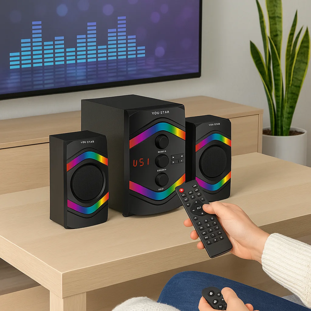 Enceinte YOU STAR YS-800BT – Système Audio 2.1 Bluetooth avec Télécommande thumbnail 4