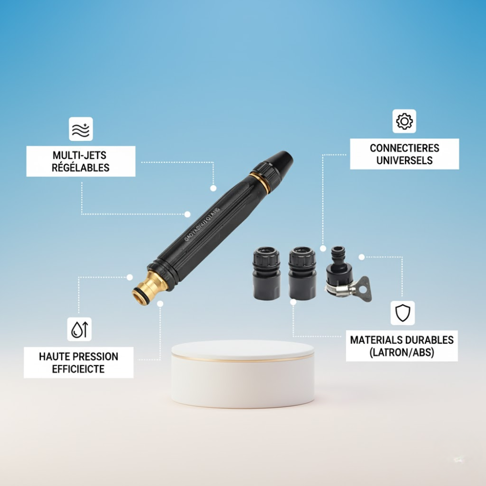 Pistolet À Eau Haute Pression Professionnel (ensemble 4 Pièces) thumbnail 3