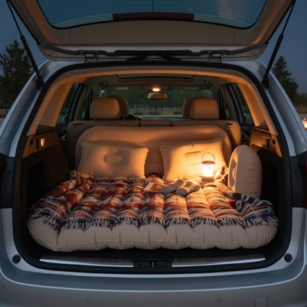 Matelas Gonflable de Voiture Universel – Confort et Repos en Voyage - Couleur Aléatoire thumbnail 7