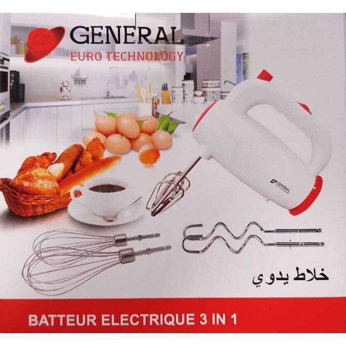 Batteur électrique - 3 en 1 - 5 vitesses - 100W - Couleur aléatoire thumbnail 3