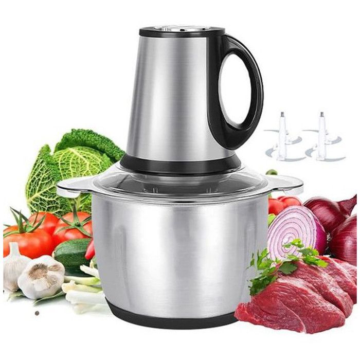 Hachoir à viande - 5L - Inox - 500W - 3 vitesses