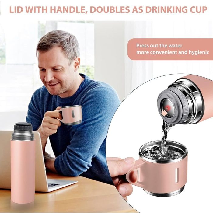 Thermos - LUXUS - Charleston - 500 ml - Rose - Isotherme double paroi thumbnail 4