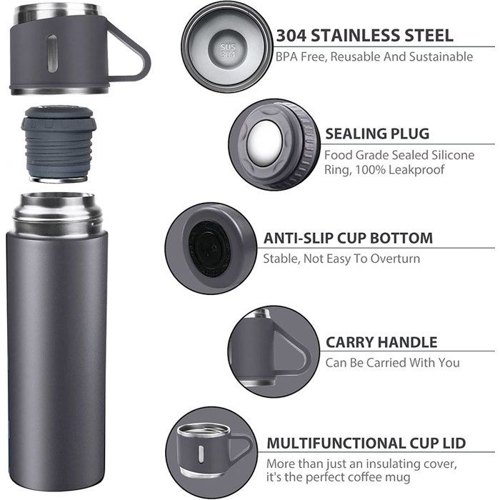 Thermos - LUXUS - 500 ml - Isotherme - Antirouille - Compact thumbnail 2