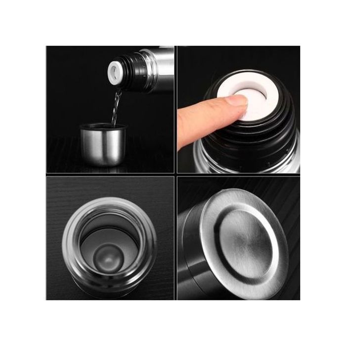 Thermos Bouteille isotherme - KENZ/ LUXUS - 750ml - Acier inoxydable - Chaud/Froid - Bouchon tasse thumbnail 5