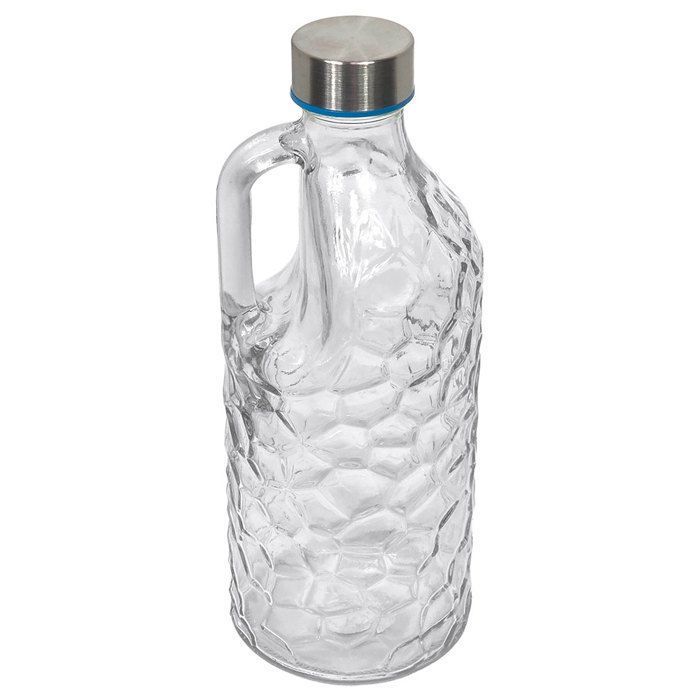 CARAFE EN VERRE ELEGANTE PANDIANI AVEC COUVERCLE ET POIGNEE Bouteille 1,2L