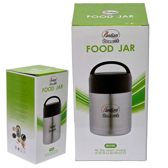 Lunch Box, Bocal alimentaire - 800ml - Acier inoxydable - Design contemporain