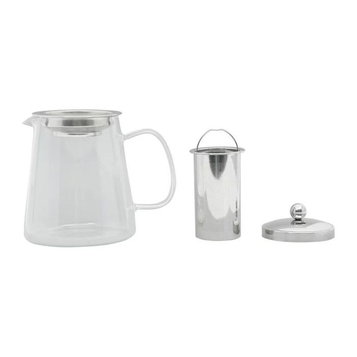 Théière en verre - 700ml - Résistante au feu - Filtre en acier inoxydable thumbnail 3