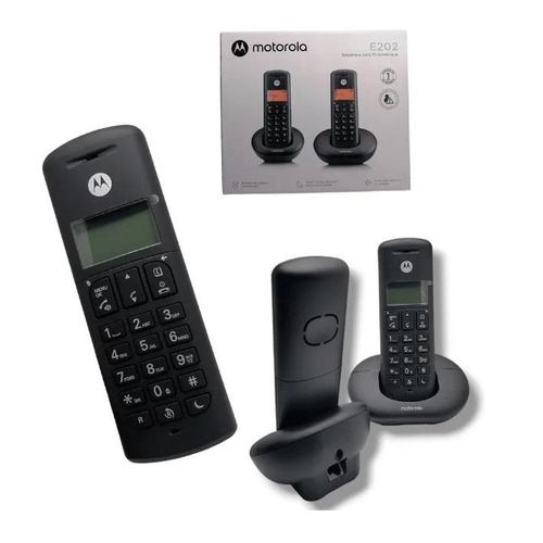 Téléphone numérique sans fil Duo E202 avec Blocage des appels intempestifs-Noir thumbnail 3