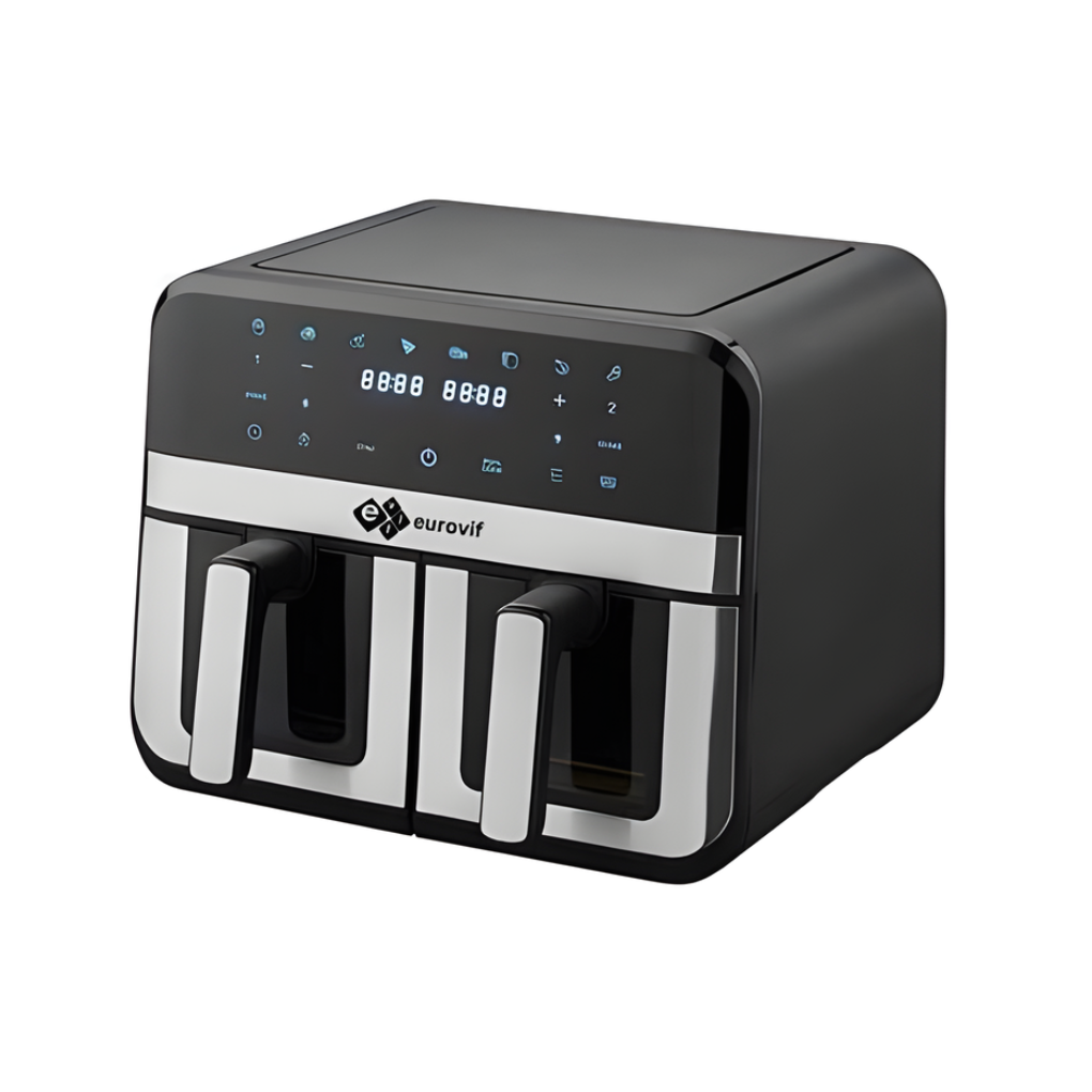 Friteuse sans huile - 9L double bac 2400W - avec écran digital Led