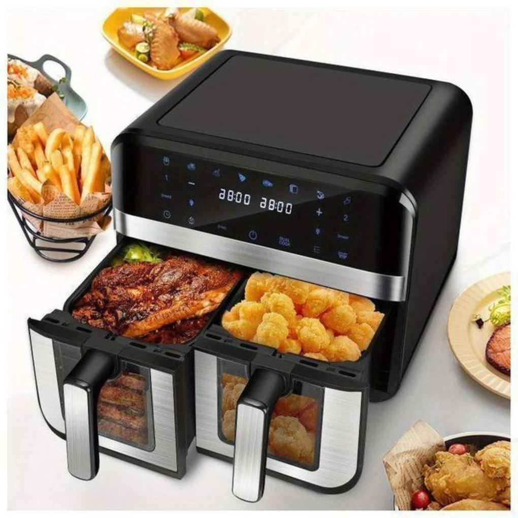 Friteuse sans huile - 9L double bac 2400W - avec écran digital Led thumbnail 3