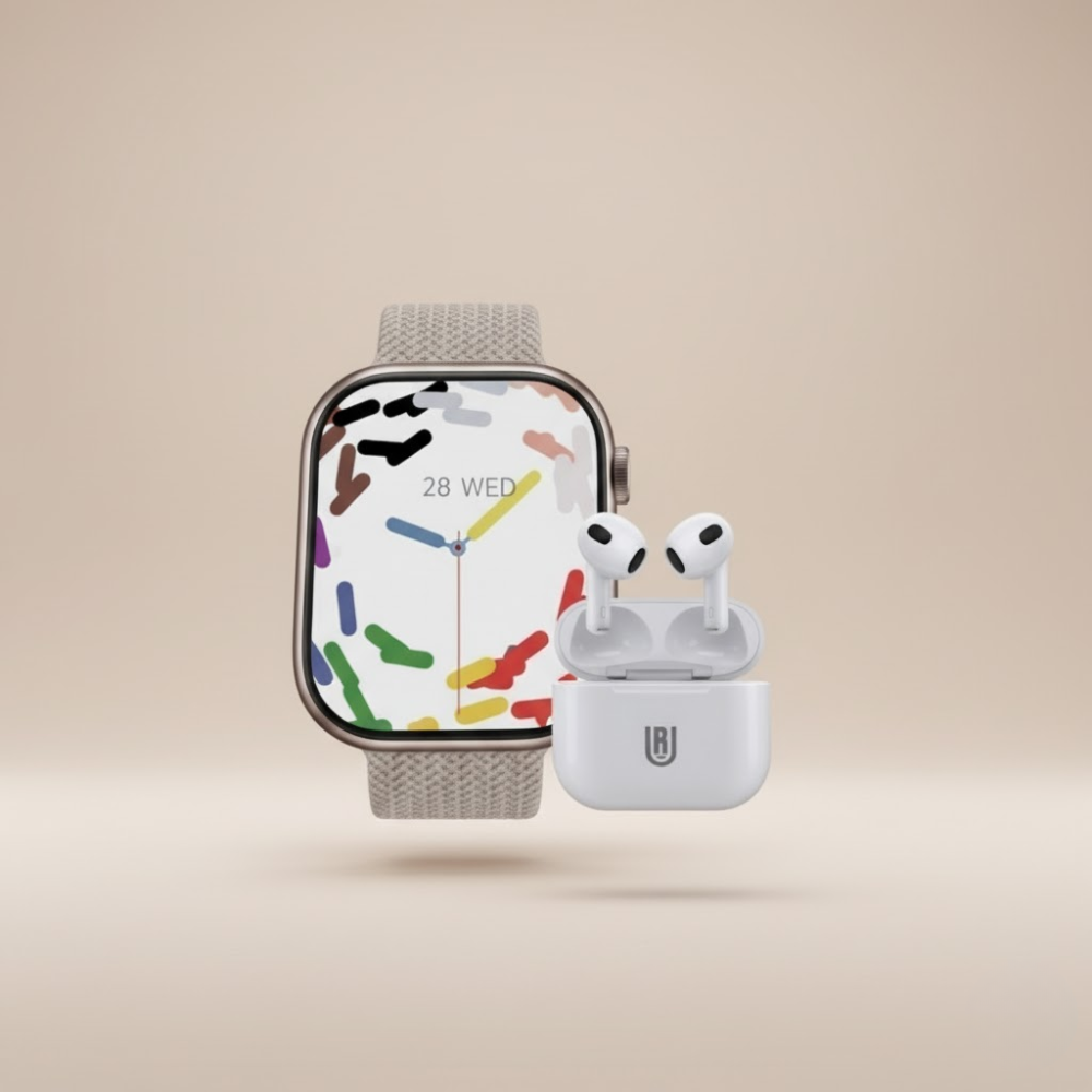 Pack Montre Connectée W9 Pro Max + Écouteurs Sans Fil J50 thumbnail 4