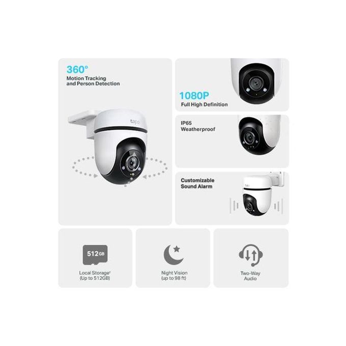 Caméra de surveillance WiFi 360° Audio Panoramique Extérieure/Intérieure thumbnail 4