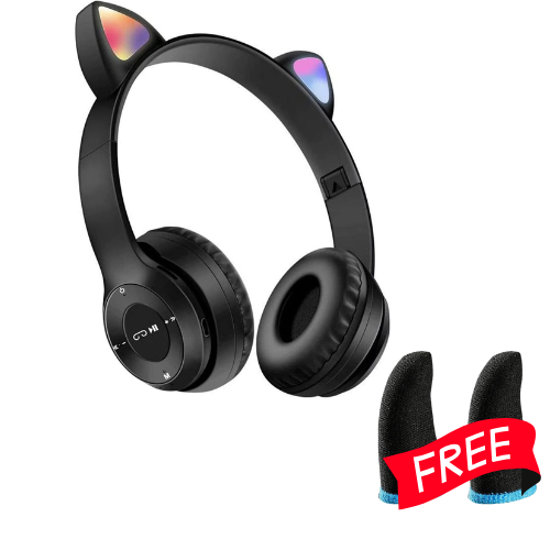 Casque Sans Fil P47M Cat Ear +Manchon De Doigt free fire Gratuit thumbnail 1