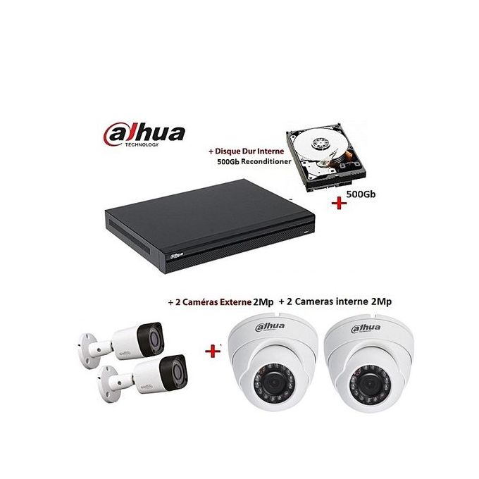 Kit de Surveillance Vidéo DVR 4 Ports 