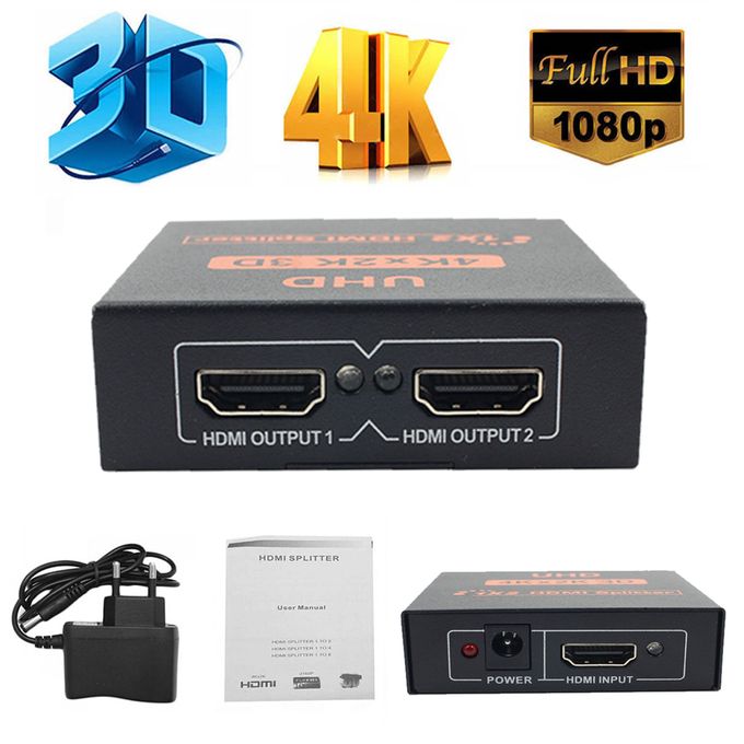 Splitter HDMI 4K 3D 1 In 2 Out Video (2 ports)