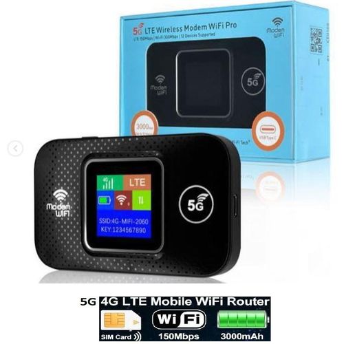 Modem routeur Led Mobile 5G/4G LTE 3000Mah CAT6 WiFi 300Mbps 12h d'autonomie prend en charge 12 appareil thumbnail 1
