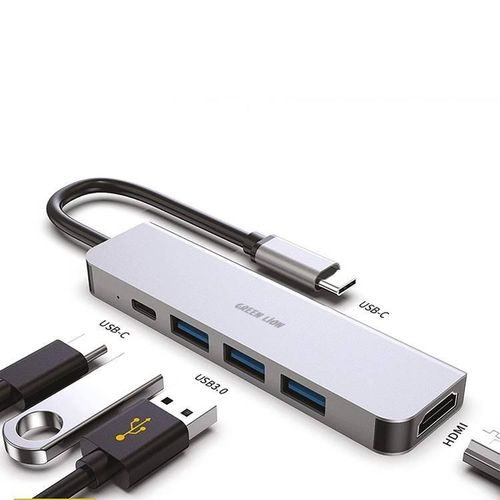 Adaptateur 5in1 USB Type C vers HDMI +3 ports USB 3.0 +USB C a Haute Vitesse thumbnail 2